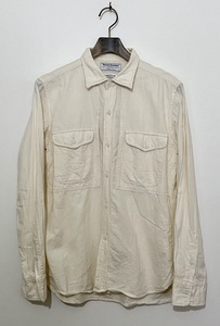 ☆UNITED ARROWS GENUIN GARMENT ユナイテッドアローズ 長袖シャツ ワークシャツ M 生成り色 オフホワイト green label relaxing