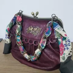 希少 ANNASUI アナスイ がま口 チェーンベルト ハンドバッグ