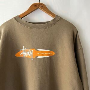 90s OLD STUSSY 紺タグ ストックロゴ スウェット L USA製 ビンテージ 90年代 オールド ステューシー アメリカ製 オリジナル ヴィンテージ