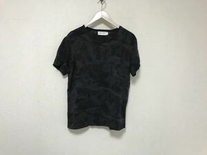 本物カルバンクラインプラティナムCalvin Klein PLATINUMコットン半袖TシャツメンズアメカジサーフミリタリービジネススーツM黒ブラック柄