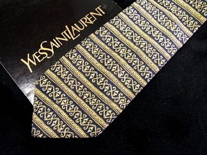 ♪今週の特売980円～♪1608♪状態並品【YSL】サンローラン【模様 ボーダー 柄】ネクタイ♪