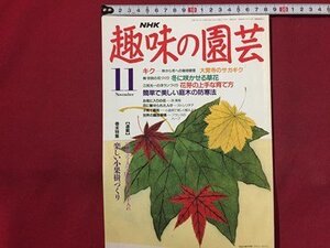 ｓ◆　平成3年　NHK 趣味の園芸 11月号　キク 他　日本放送出版局　書籍のみ　書籍　雑誌　/M99