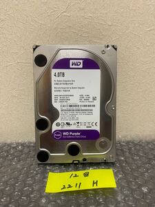 Western Digital HDD 4TB SATA 3.5インチ ハードディスク WD purple 正常判定