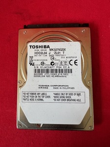 動作保証　東芝 REGZA HDD内蔵ブルーレイレコーダー DBR-C100 用 ハドーディスク HDD 320GB Toshiba HDD2L04 MK3275GSX 　(A85)