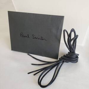 セット ポールスミスの紙袋 Paul Smith 革靴の靴紐 黒 ブラック 迅速評価