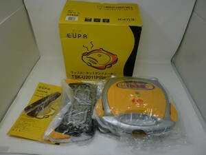 未使用　EUPA/ユーパ　ワッフル・ホットサンドメーカー　TSK-U2011PSW　2002年製【N-84】送料無料（北海道・沖縄・離島を除く）