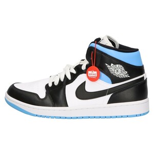 NIKE ナイキ WMNS AIR JORDAN 1 MID ウィメンズ エアジョーダン1 ユニバーシティブルー ミッドカットスニーカー US11.5/28.5cm BQ6472-102