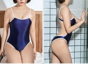 超セクシー コスプレ衣装 水着 コスチューム 過激デザイン ナイトウェア スク水 RQ 超ハイレグ レオタード ネイビー YLH795