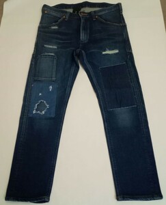 【正規品】AKM × Wrangler　Stretch Denim Remake Patch Trapped　リメイクパッチストレッチデニム　デニム　1piu1uguale3 wjk リーバイス