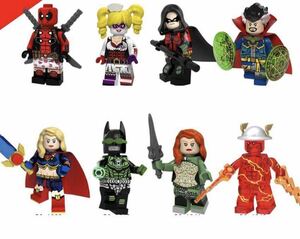 翌日発送　マーベル　アベンジャーズ　8体ミニフィグ LEGOx互換 ミニフィギュア m13 c