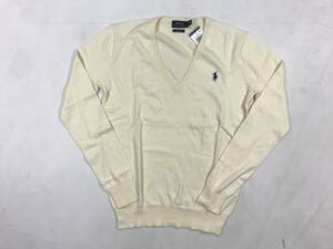 新品 アウトレット 19223 レディース Sサイズ Vネック コットン セーター polo ralph lauren ポロ ラルフ ローレン