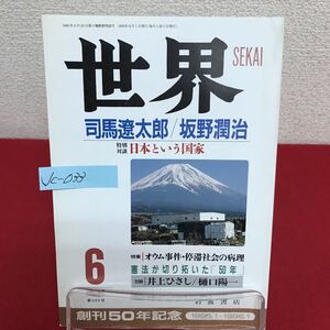 Jc-033/世界 1995年6月号 日本という国家/司馬遼太郎・坂野潤治 オウム事件・停滞社会の病理 憲法が切り拓いた50年/L7/60918