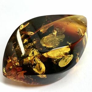 ☆天然本琥珀 41.202ct☆J約40.0×24.8mm ルース 裸石 宝石 ジュエリー amber jewelry コハク アンバー DB1/DB1