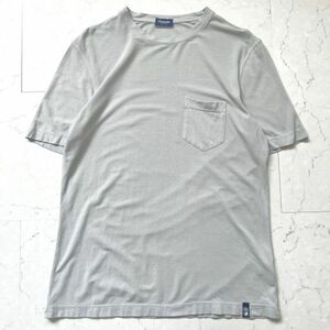 【ドルモア】美品 上質 XLサイズ イタリア製 コットンニット ポケット 半袖 カットソー Tシャツ グレー Drumohr