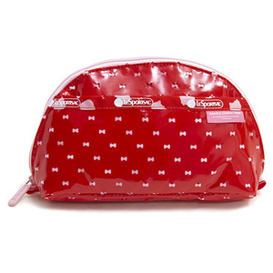 ■新品■Hello Kitty×LeSportsac ハローキティ×レスポートサック■DOME COSMETIC 化粧ポーチ 3453 / レッド×ピンク■送料無料・即決