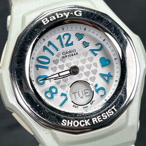 CASIO カシオ Baby-G ベビージー ハートインデックスシリーズ BGA-105-2BDR 腕時計 アナデジ クオーツ ホワイト文字盤 新品電池交換済