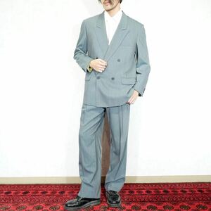 Christian Dior BLUE GRAY COLOR DOUBLE SET UP SUIT/クリスチャンディオールブルーグレーカラーダブルセットアップスーツ