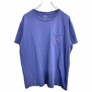 POLO RALPH LAUREN 半袖 プリント Tシャツ Lサイズ ネイビー 古着卸 アメリカ仕入 t2407-3123