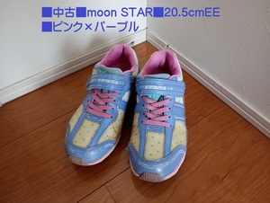 ■中古「moon STAR 20.5cmEE ピンク×パープル」■送料込