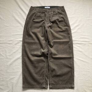 【SETTO セット UNE PANTS コーデュロイワイドタックパンツ size L】