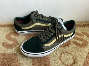 バンズ オールドスクール スケート 28.5cm グリーン×カーキ VANS SKATE PRO