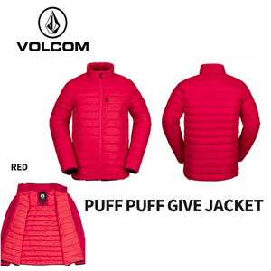 送料無料！☆25%OFF☆21-22【 VOLCOM 】　ボルコム　PUFF PUFF GIVE JACKET　パフパフギブ ジャケット ダウン　RED　正規品