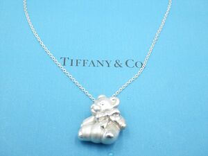 373471【1円スタート】TIFFANY&Co. ティファニー ベア ネックレス SV925 チャーム ネックレス 5.3g 49cm