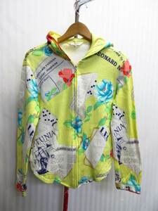 LEONARD　レオナール　総柄パーカー　SIZE M　花柄スウェットパーカー ジップパーカー ブルゾン フーディージャケット　コート11191