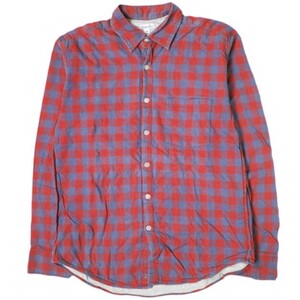 Steven Alan スティーブンアラン アメリカ製 Reverse Seam Check Shirts リバースシームブロックチェックシャツ 1263-343-0065 M RED/BLUE