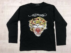 エドハーディー Ed Hardy Y2K LAセレブ ストリート 古着 ロンT 長袖Tシャツ カットソー キッズ 130 黒