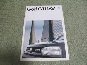 フォルクスワーゲン ゴルフ GTI 16V 1HABF系 本カタログ 発行年月不明 VW GOLF GTI 16V broshure 