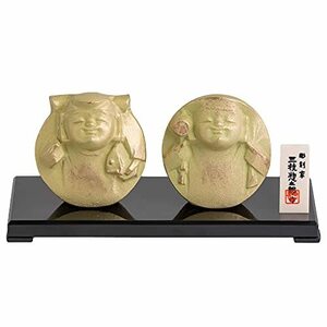 福の神二福神 恵比寿＆大黒天 日展彫刻家 三枝惣太郎 原型＿仏像 置物 七福神 恵比須 高岡銅器