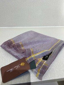 夏新品　Loro Piana イタリア　ロロピアーナ　ストール　羽織り　やわらかい カシミア100％　タグ付き パープル系　