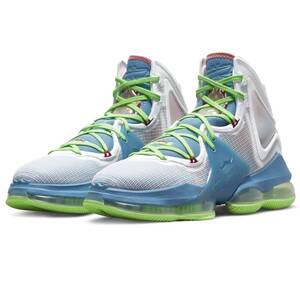 ☆NIKE LEBRON XIX 淡青/蛍光緑/白/濃いピンク 28.0cm ナイキ レブロン 19 DC9339-400