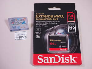 ◆カメラ2165-8◆ コンパクトフラッシュ（CFカード）　Extreme PRO 64GB　（160MB/s） SanDisk サンディスク 未開封 箱は難有 ～iiitomo～