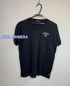 ■AZUL PRIMERA ■アズール　プリメーラキリスト　Vネック半袖Tシャツ:LL☆TS-278