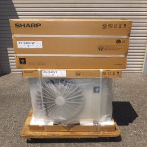 岐阜発 未使用 2個口★シャープ SHARP セパレートエアコン AY-S40V-W AU-S40VY 室内機 室外機　主に14畳(2)★