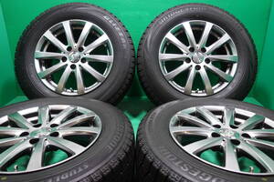 M418-19 送料無料 215/65R16 スタッドレス 4本セット ブリヂストン VRX 7J +37 PCD112 球面 アウディ Q3 VW ティグアン バランス調整済