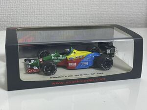 スパークモデル Spark 1/43 ベネトン B188 Benetton 3rd イギリスGP 1988 British GP Alessandro Nannini #19 S5201