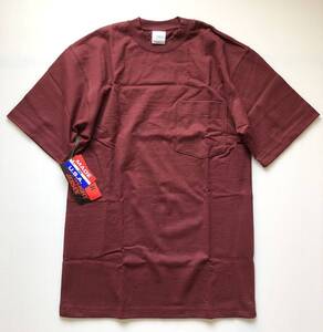 新品 送料込 CAMBER MAX WEIGHT JERSEY POCKET TEE Sサイズ バーガンディ キャンバー マックスウェイト ポケット Tシャツ MADE IN USA 厚手