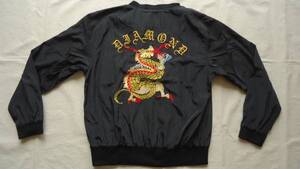 Diamond Supply Co. Dragon Diamond Racer Jacket 黒 L 2014新作 ダイアモンド スケートボード SB ドラゴン 刺繍 ジャケット 日本未発売