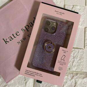 新品未使用 ケイトスペード kate spade NEW YORK iPhone 13 PRO キラキラ グリッター 携帯リング 携帯ケース スマホケース (2)