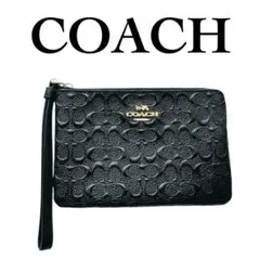 極美品 COACH コーチ リストレット アクセサリーポーチ クラッチ