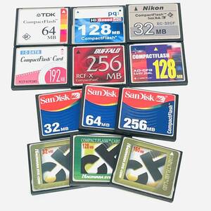 【B14705KM】コンパクト フラッシュ 12枚 おまとめ CompactFlash CF Nikon ニコン TDK 32MB 64MB 128MB 160MB 192MB 256MB 動作未確認