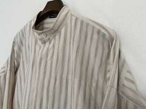 90s 1990年 ヴィンテージ 初期 ISSEY MIYAKE MENイッセイミヤケ メン スタンドカラー シャツ 絣 ドロップショルダー M