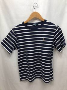 POLO RALPH LAUREN ボーダー 半袖 Tシャツ キッズ 140 ネイビーxホワイト ポロ ラルフローレン 24092401