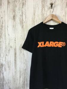 201☆【フロントロゴ Tシャツ】XLARGE エクストララージ 黒 M