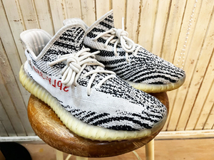 W75★adidas/アディダス YEEZY BOOST 350 V2 ZEBRA イージーブースト ゼブラ CP9654 スニーカー メンズ26.5cm メンズスニーカー USED★