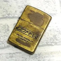 Zippo イタリック 1987 斜字ロゴ 真鍮古美