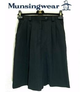 送料450円~極美品Munsingwearレディース ゴルフ キュロット11号(L)ブラック日本製ハーフパンツ ショートパンツ デサント黒マンシングウェア